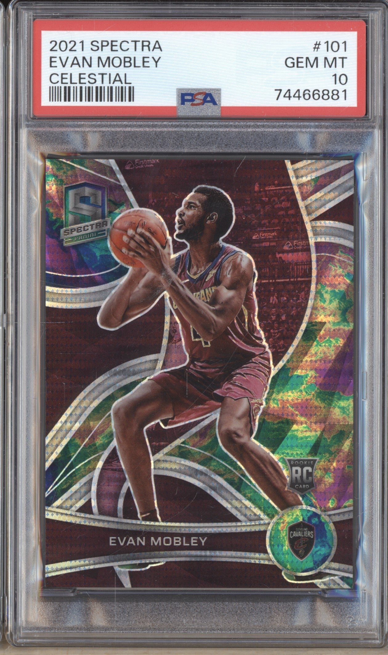Evan Mobley 21-22 Panini Spectra 101 Celestial RC 45/99 PSA 10 LPZ