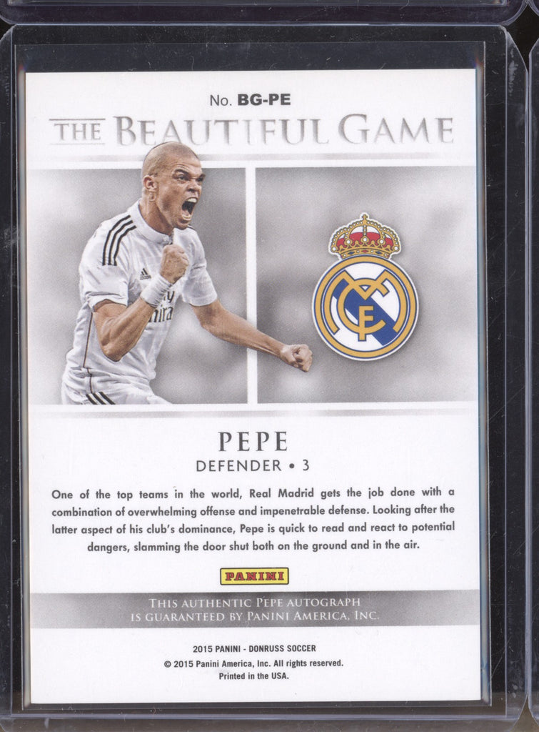 Pepe 2015 Panini Donruss Soccer BG-PE The Beautiful Game Auto 