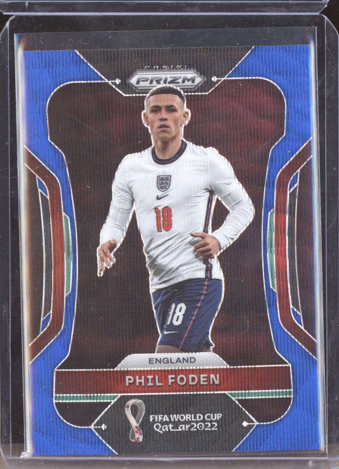 Phil Foden 2022 Panini Prizm World Cup 93 Blue Wave 27/199