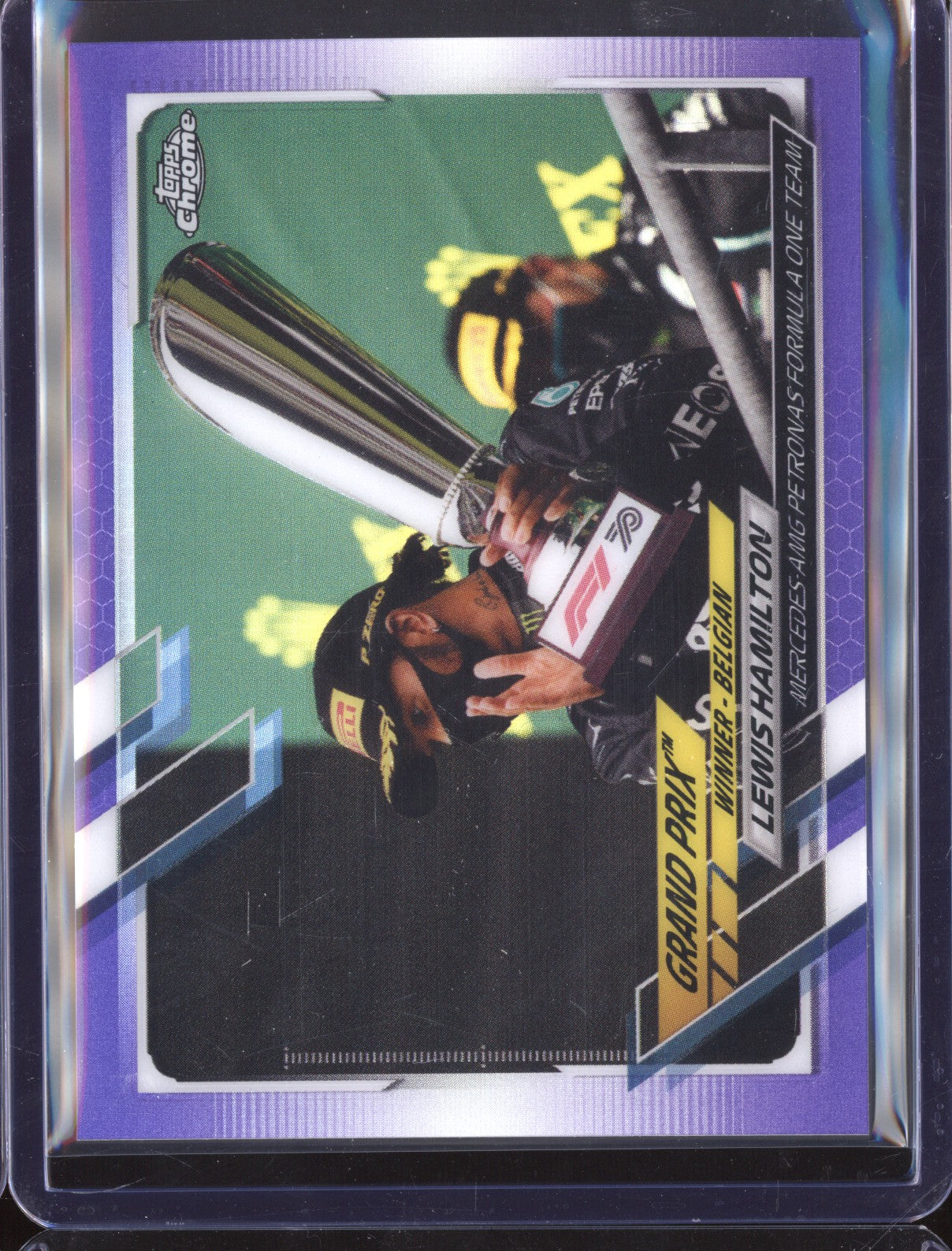 Lewis Hamilton 2021 Topps Chrome Formula 1 144 Purple Refractor 379/399