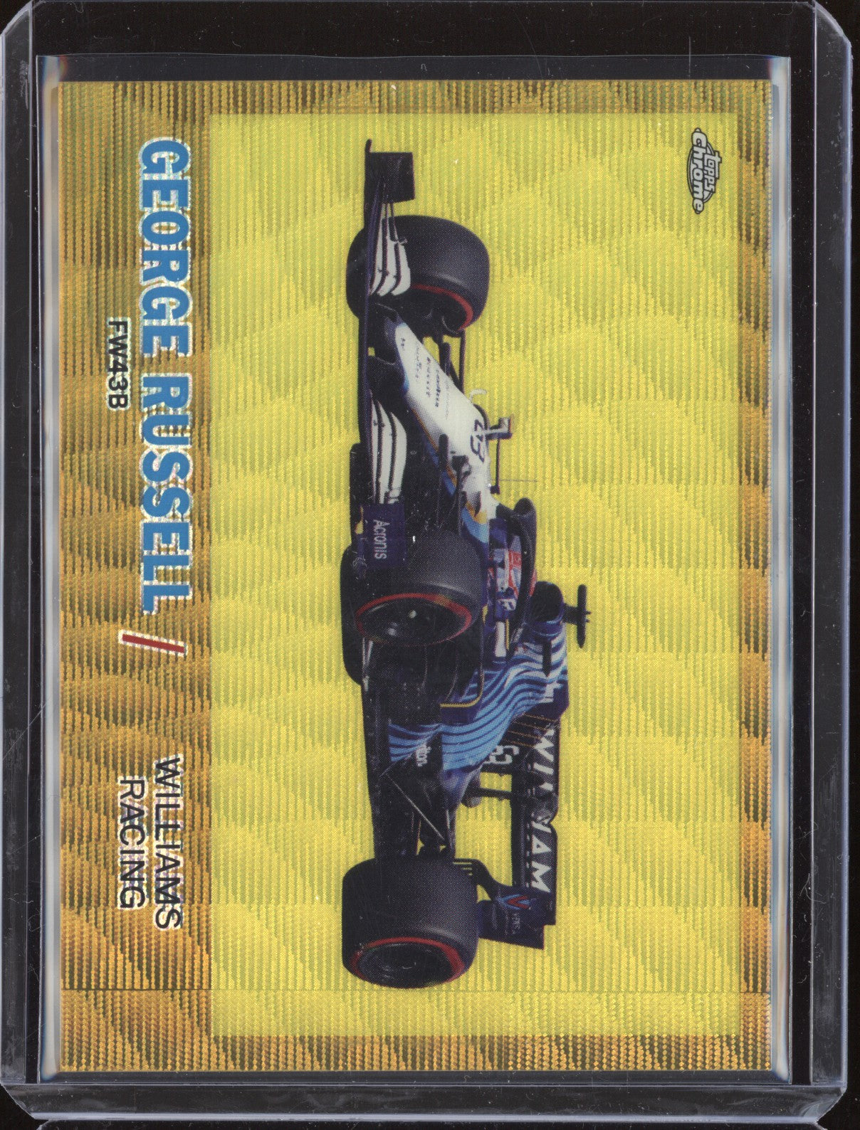 George Russell 2021 Topps Chrome Formula 6 1961 Topps Sports Cars Gold Wave /50