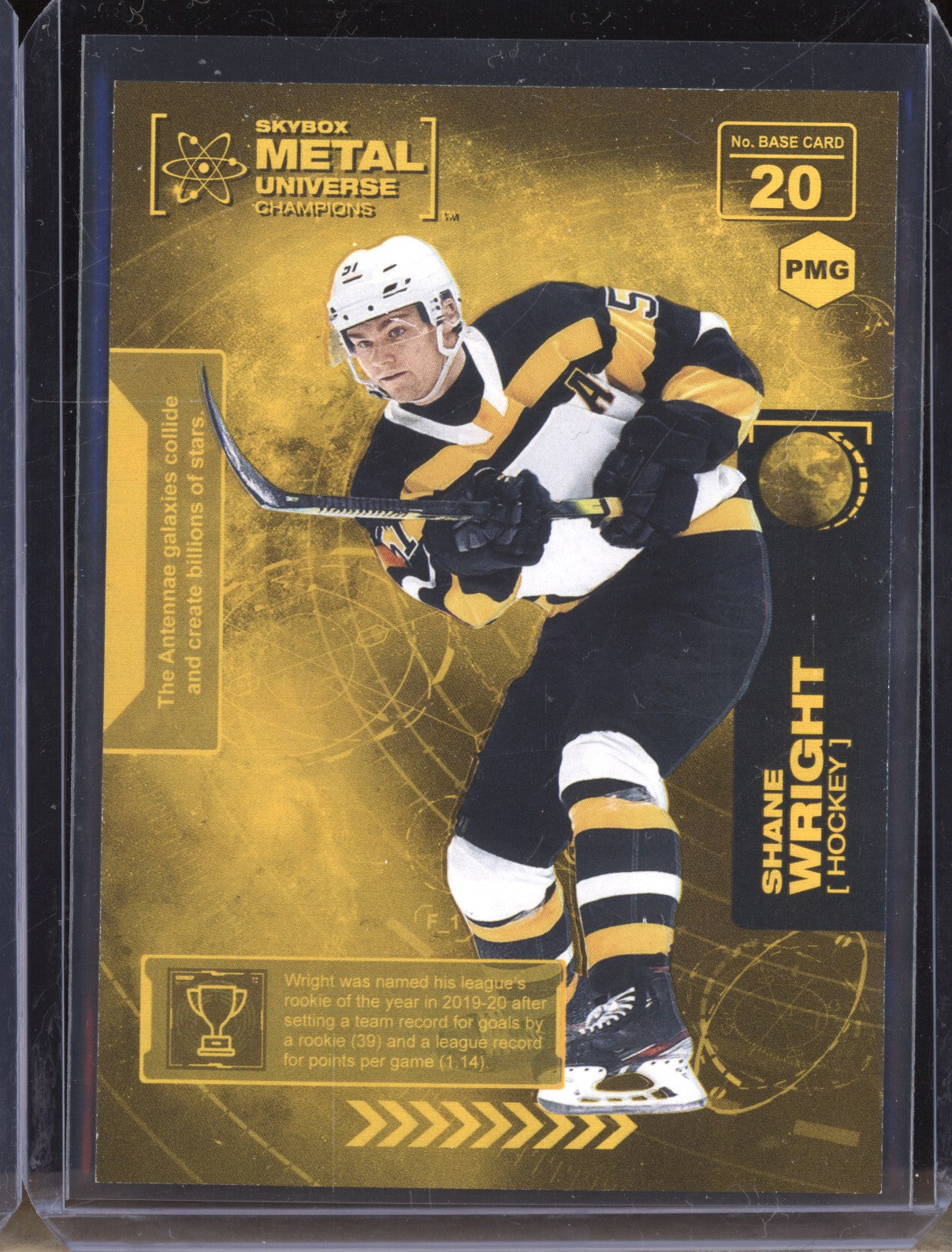 Shane Wright 2021 Upper Deck Metal Universe Champions PMG Orange 35/100