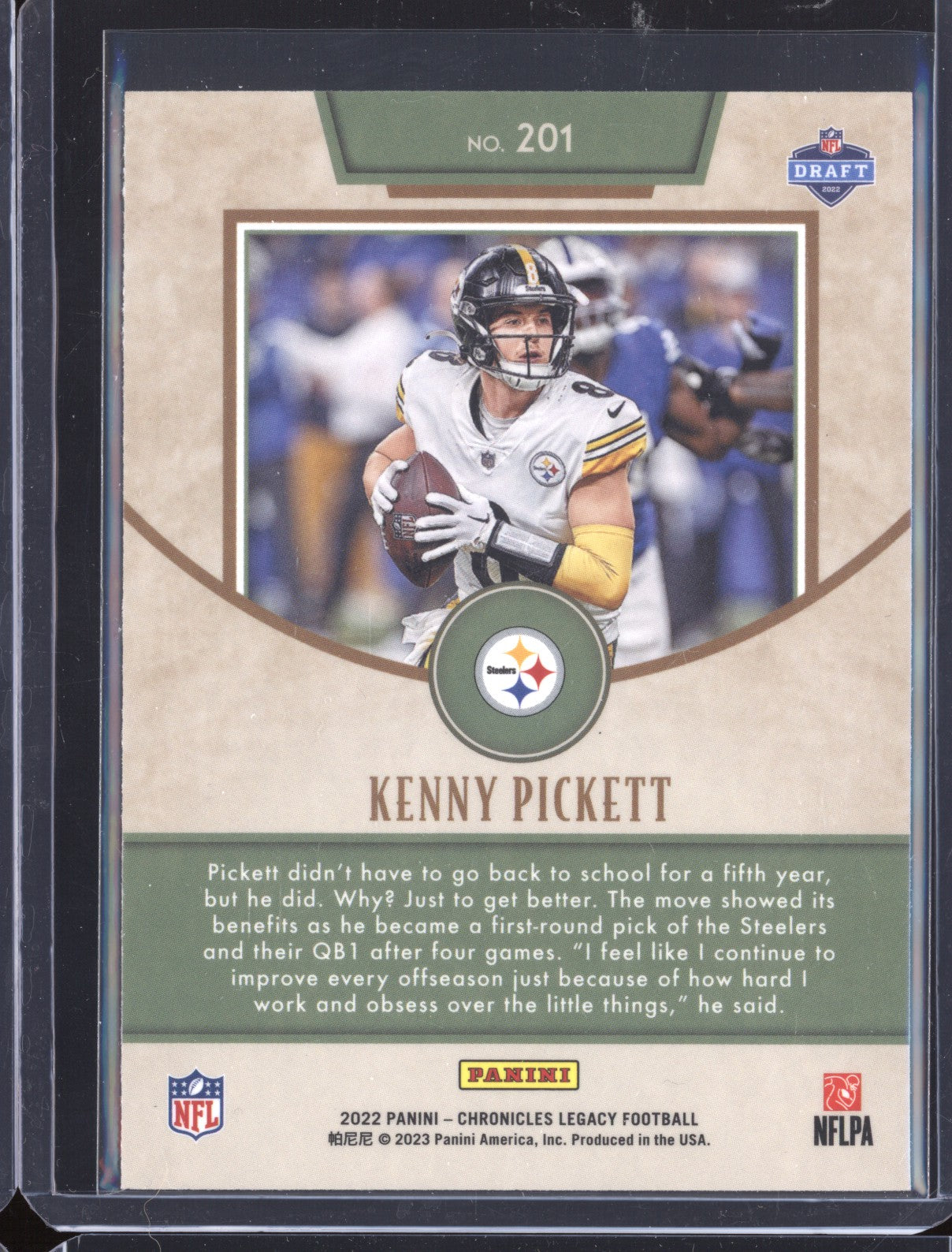 Kenny Pickett 2022 Panini Chronicles 201 Legacy RC