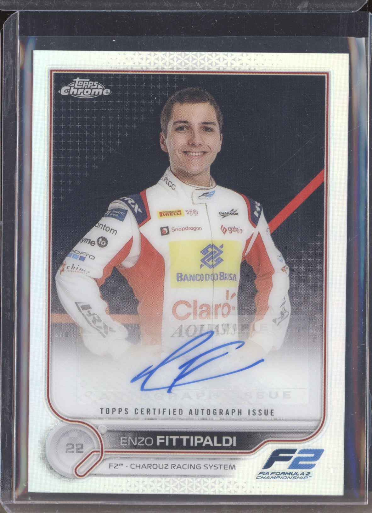 Enzo Fittipaldi 2022 Topps Chrome Formula 1 CAC-EF Auto