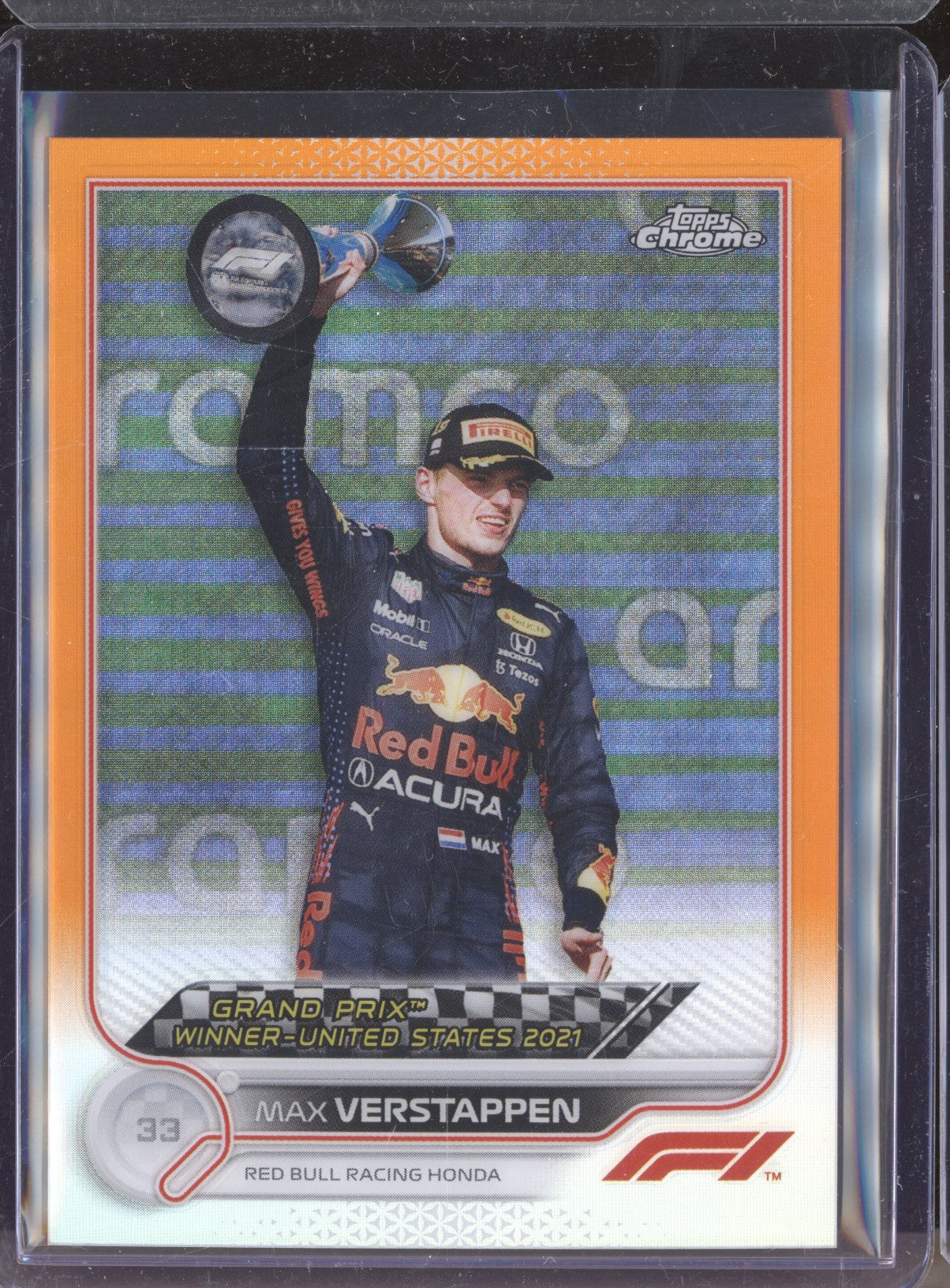 Max Verstappen 2022 Topps Chrome Formula 1 167 Orange 20/25