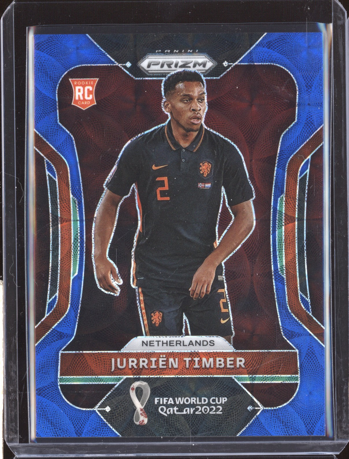 Jurrien Timber 2022 Panini Prizm World Cup 156 Choice Blue RC 99/135