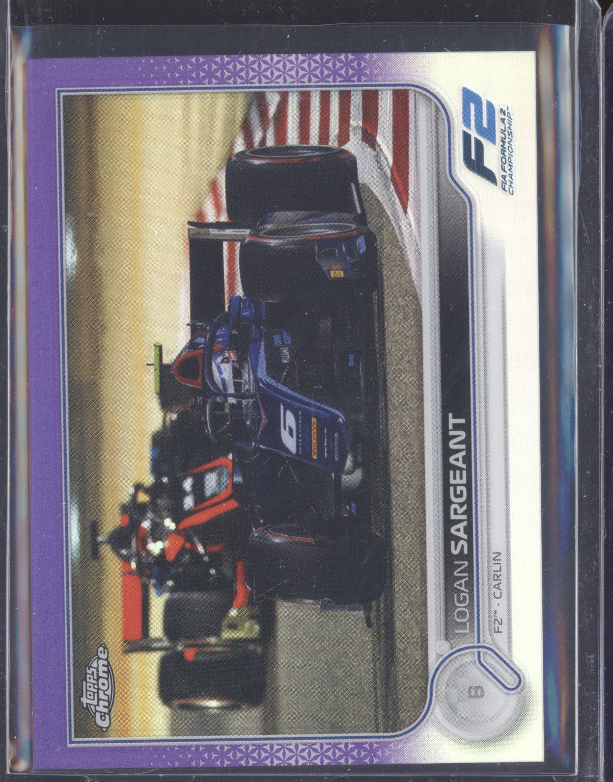 Logan Sargeant 2022 Topps Chrome Formula 1 134 Purple 56/399