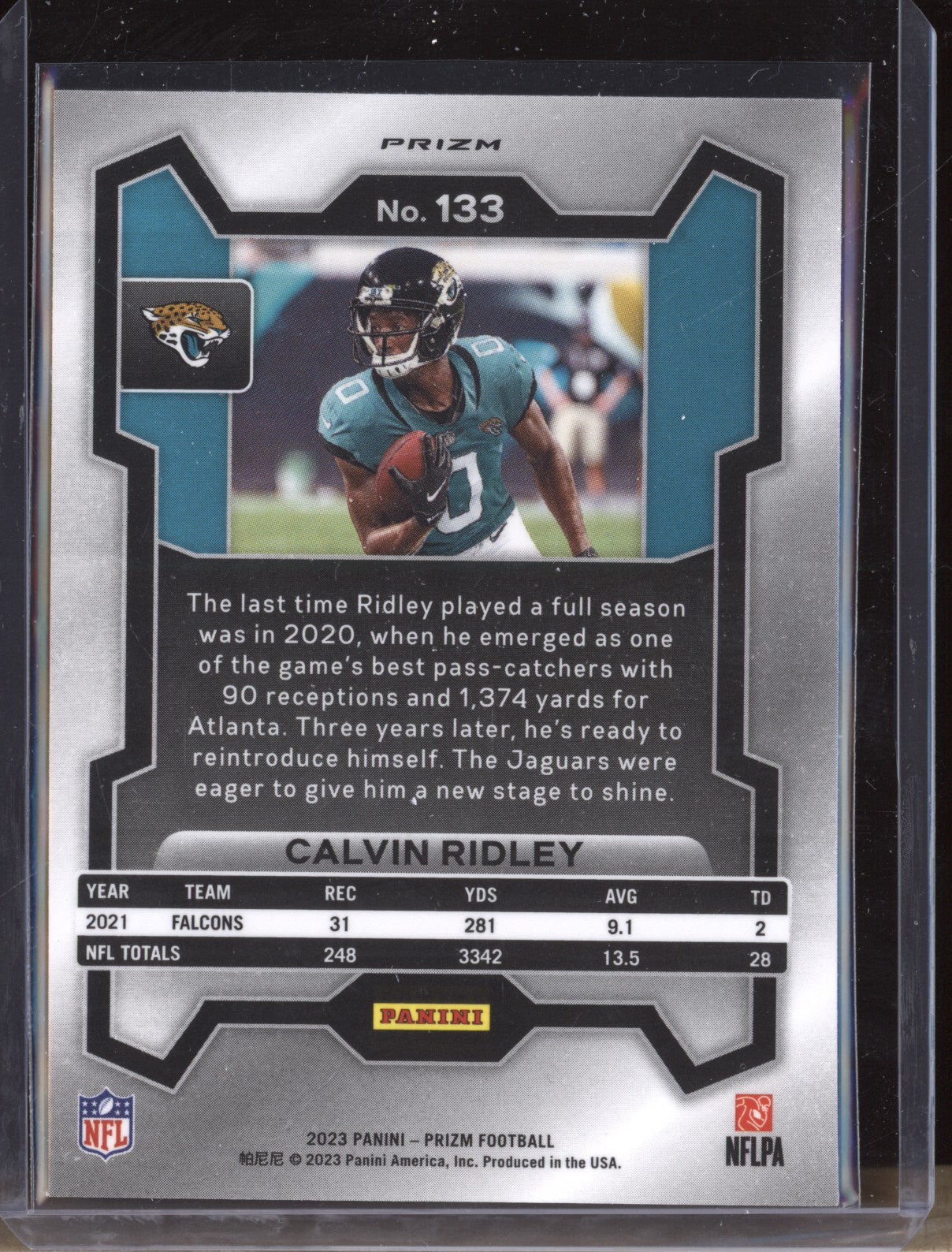 Calvin Ridley 2023 Panini Prizm 133 Silver