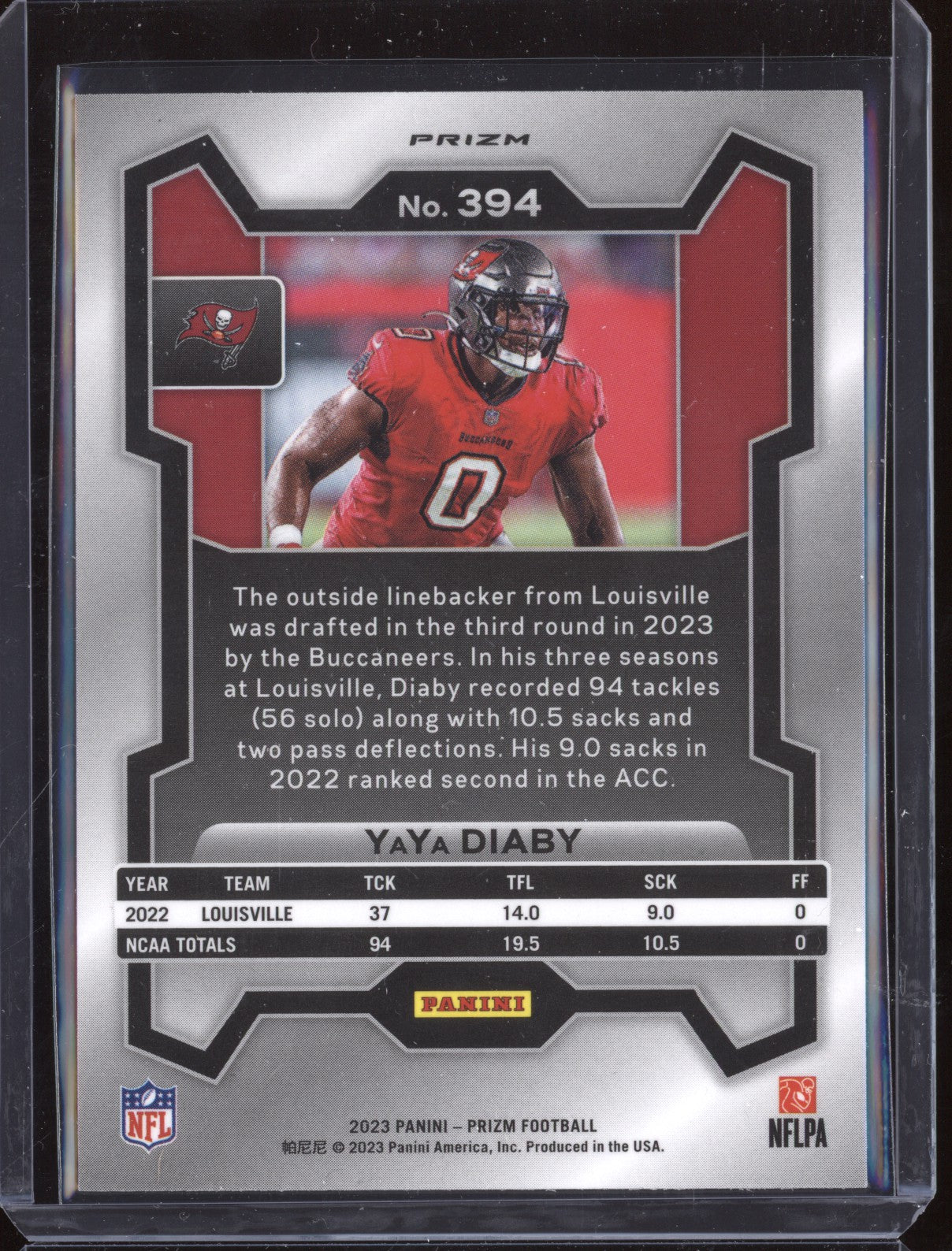 YaYa Diaby 2023 Panini Prizm 394 Silver RC