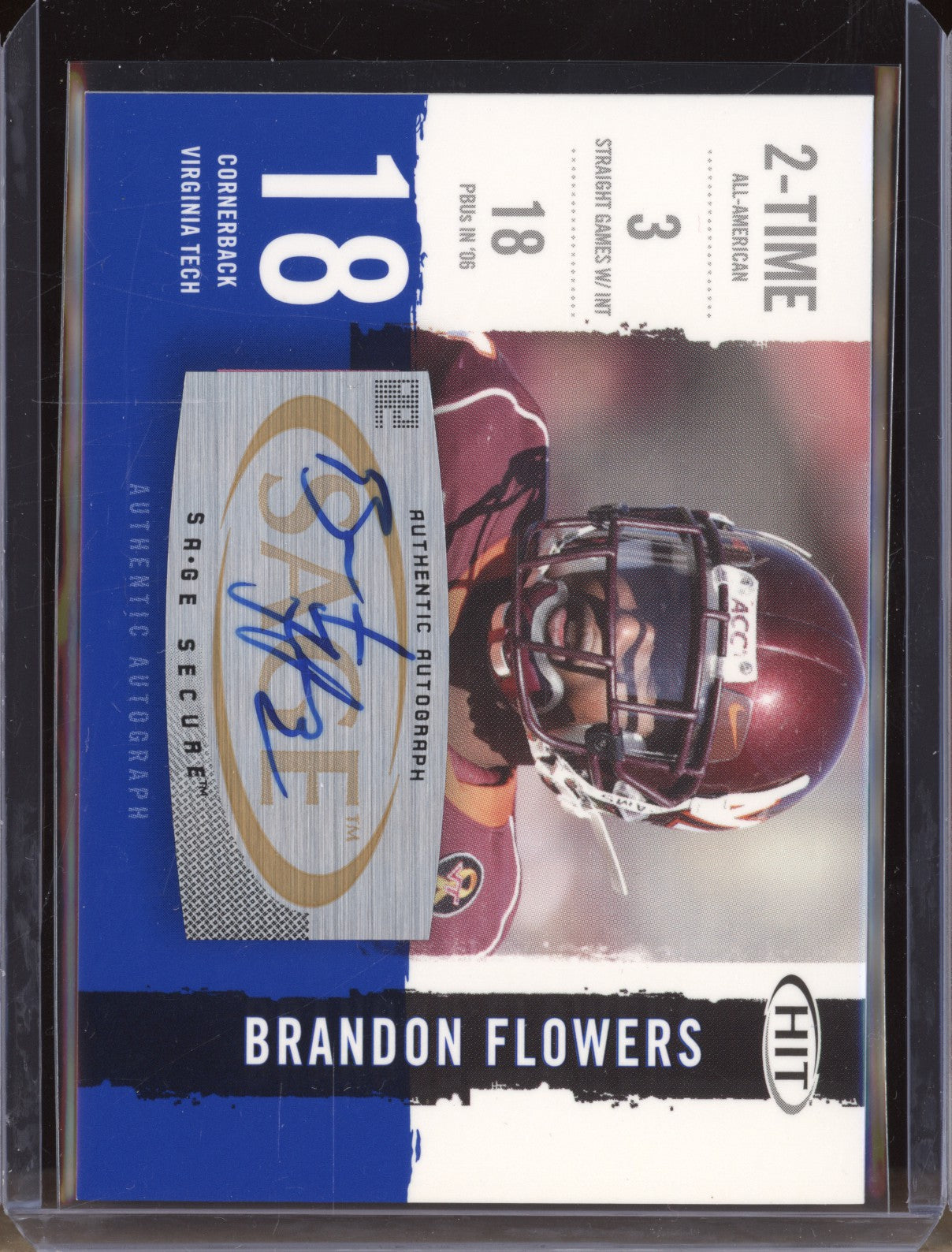 Brandon Flowers 2008 Sage Hit A41 Auto RC