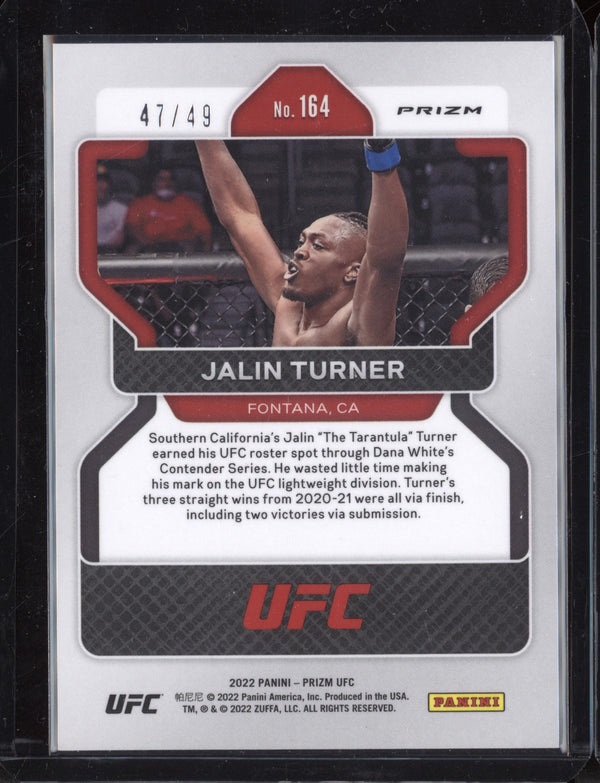 Jalin Turner 2022 Prizm UFC Teal RC 47/49