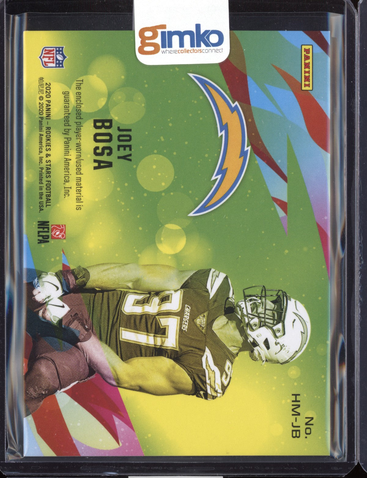 Joey Basa 2020 Panini Rookies & Stars High Octane Patch 072/199