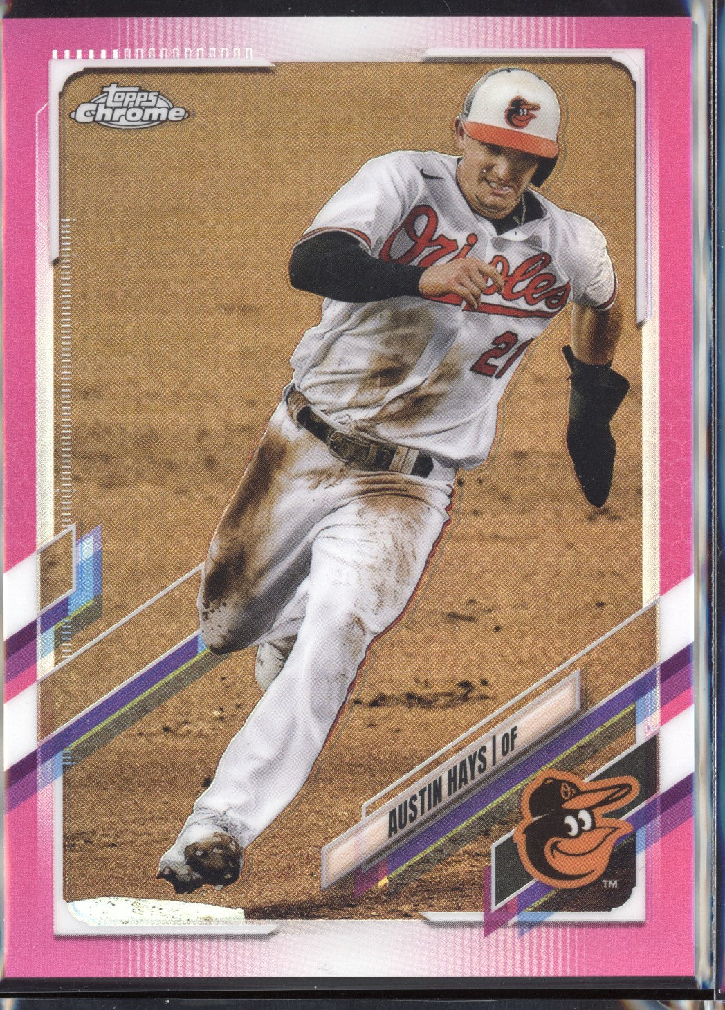 Austin Hays 2021 Topps Chrome Pink Refractor 261/399