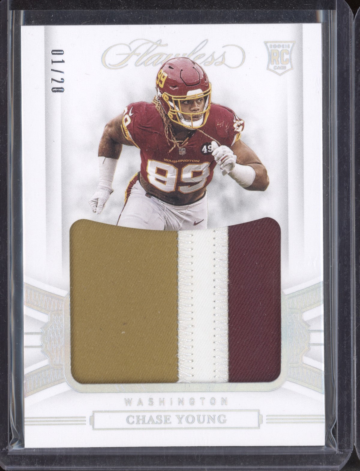 Chase Young 2020 Panini Flawless RP12 Rookie Patches Silver RC 01/20