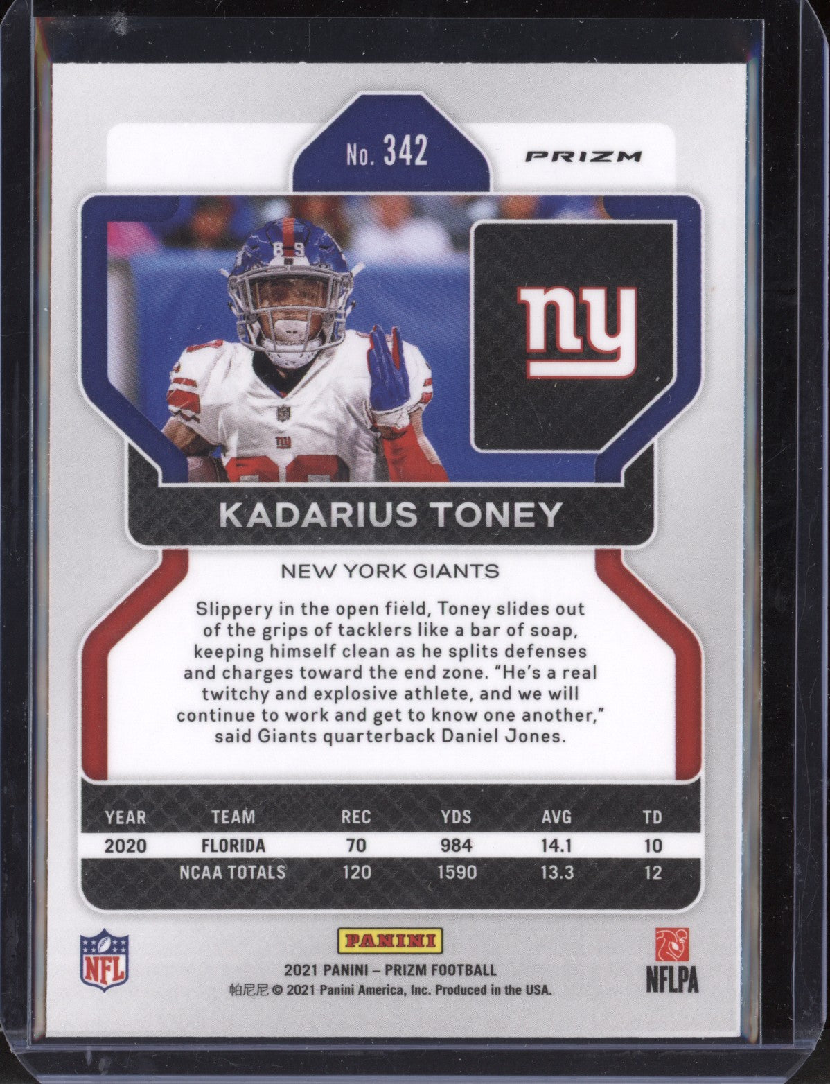Kadarius Toney 2021 Panini Prizm Green RC