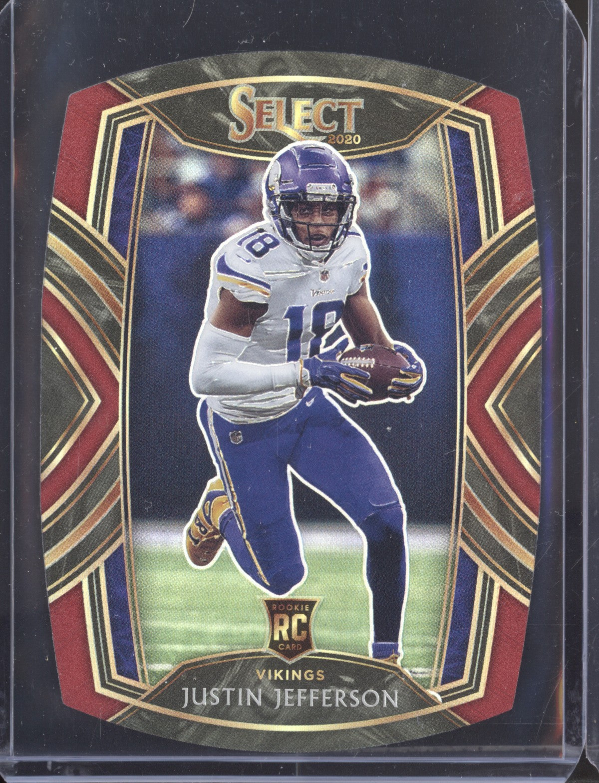 Justin Jefferson 2020 Panini Select Premier level Red Die Cut RC