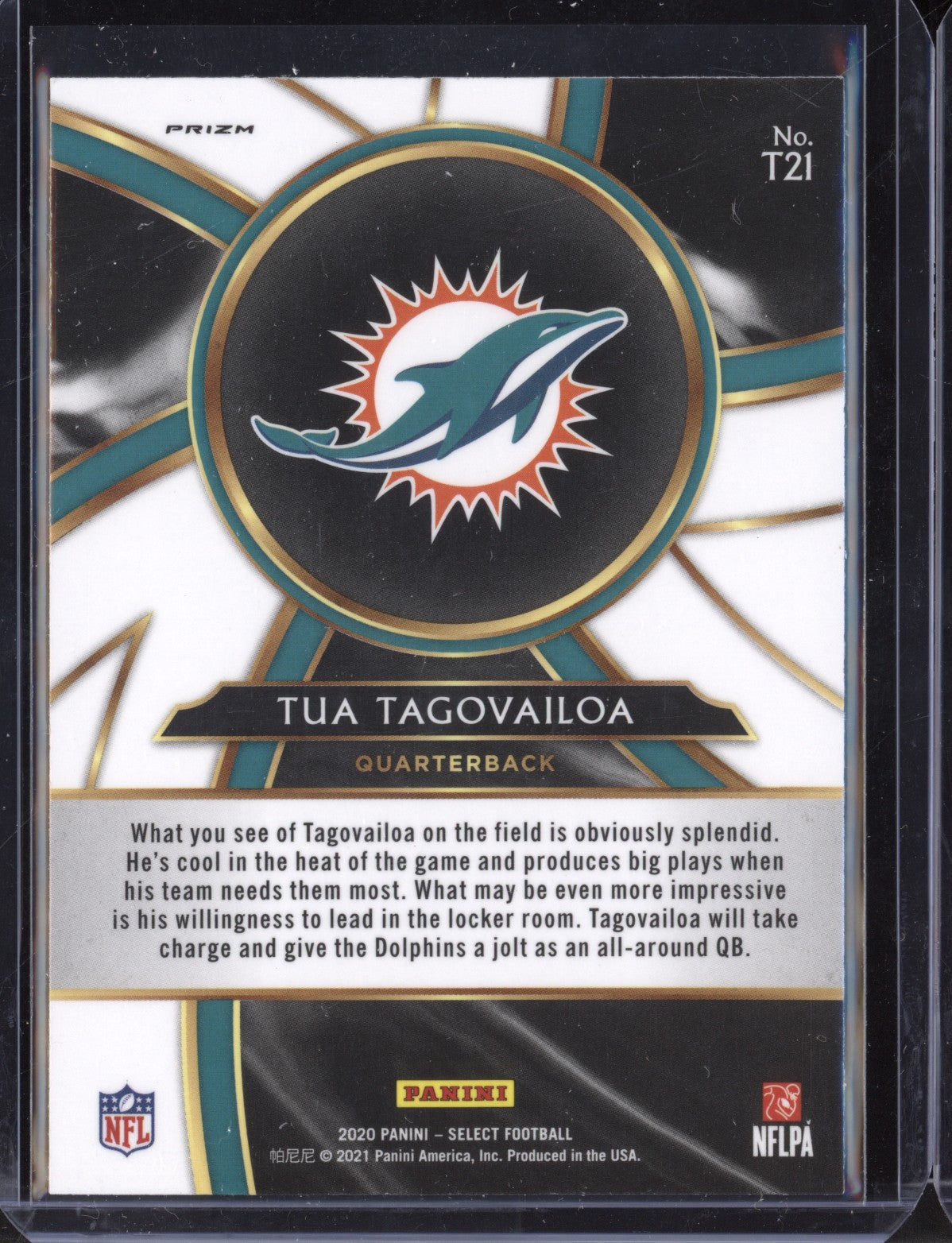 Tua Tagovailoa 2020 Panini Select Turbocharged Silver RC