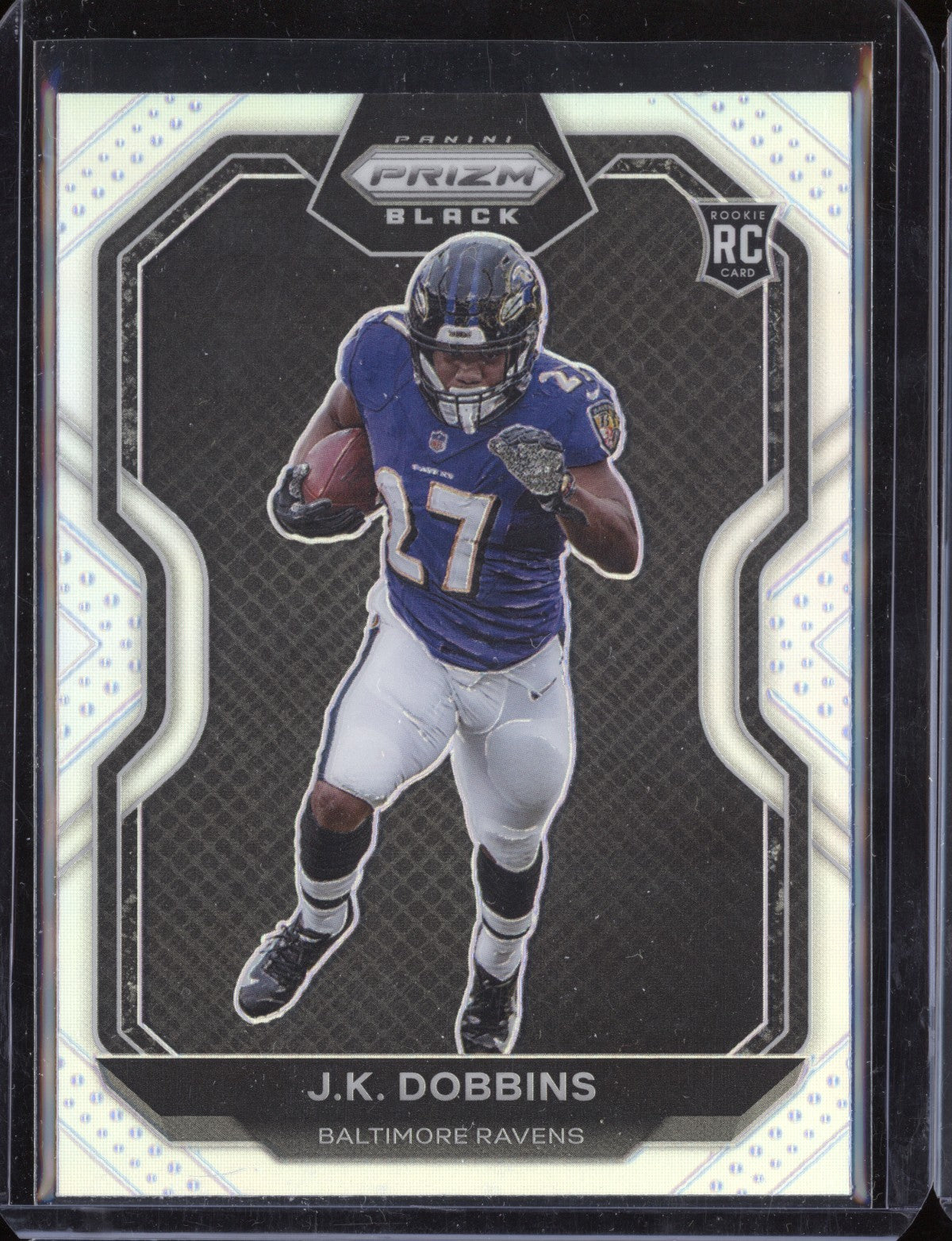 J.K. Dobbins 2020 Panini Chronicles Prizm Black Silver RC