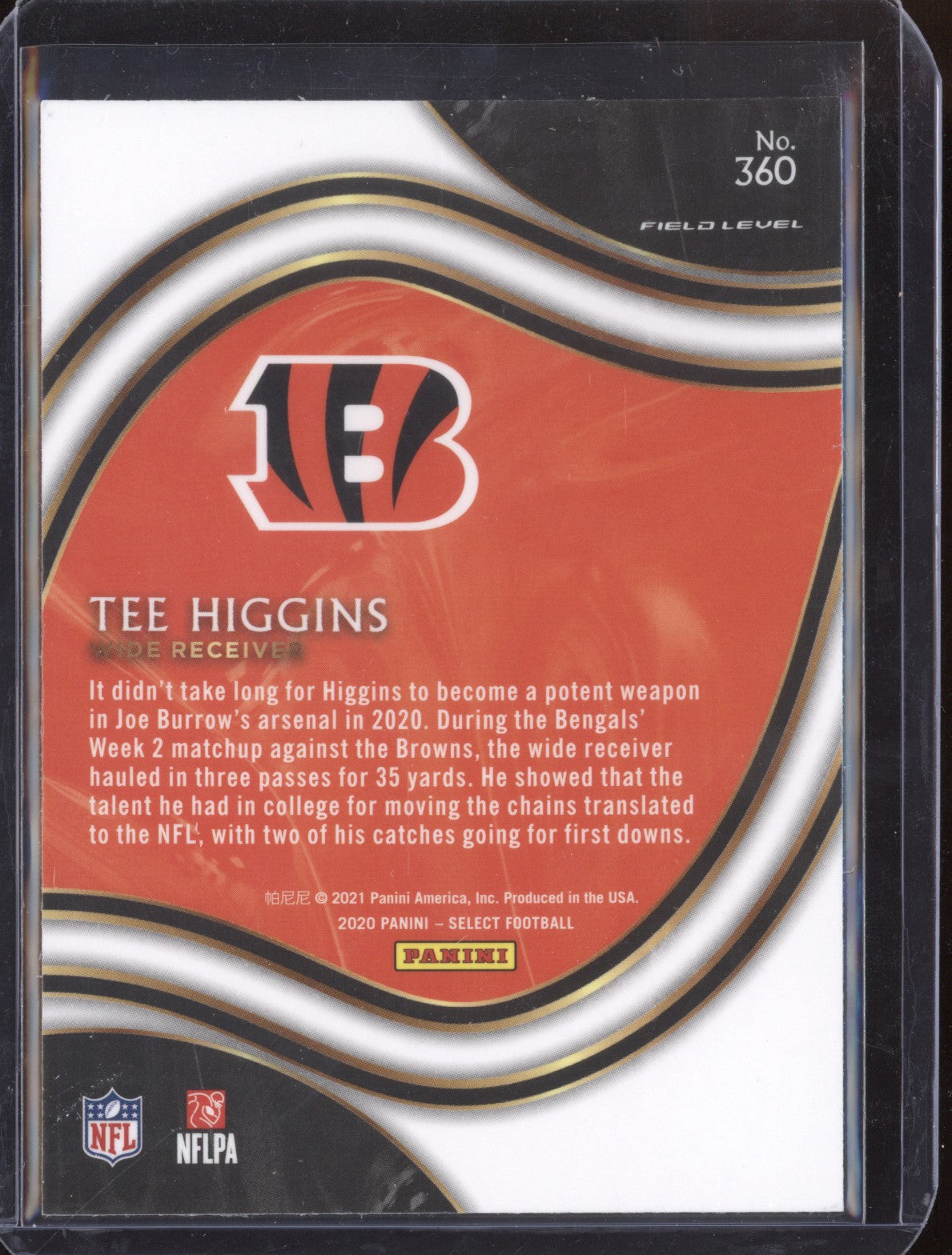 Tee Higgins 2020 Panini Select 360 RC