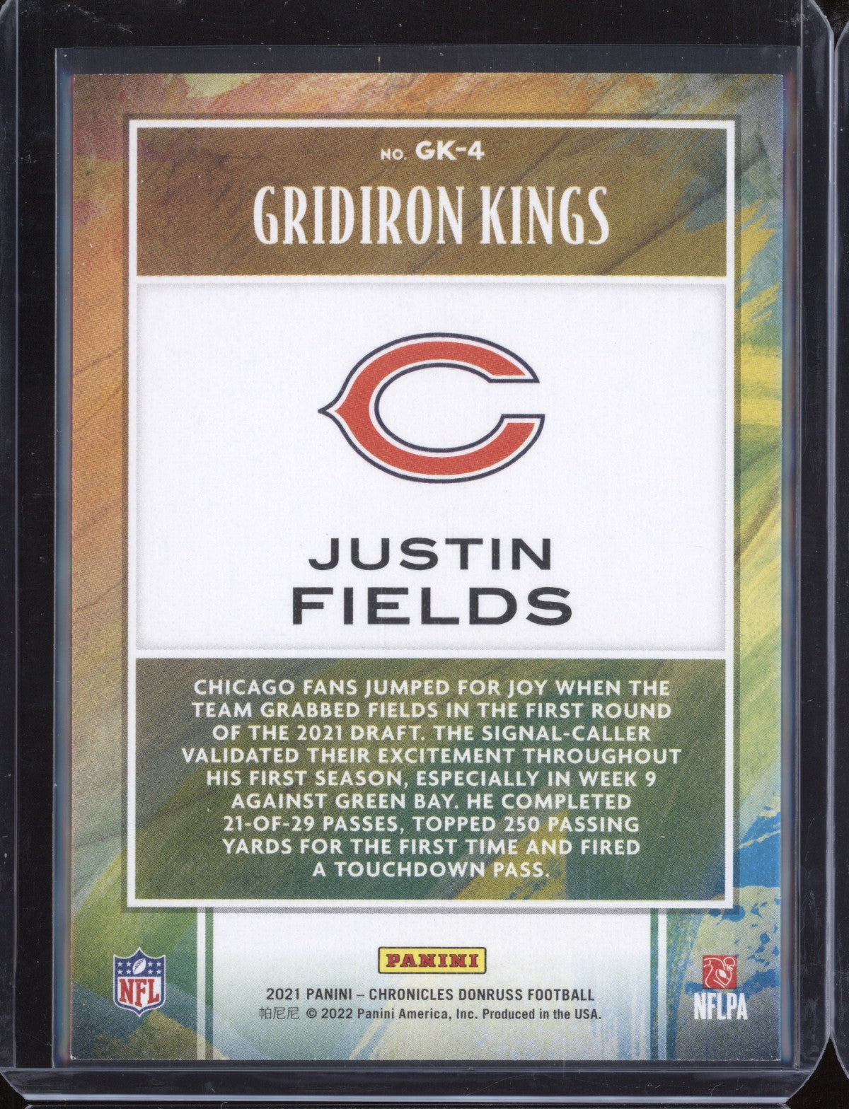 Justin Fields 2021 Panini Chronicles GK-4 Gridiron Kings RC
