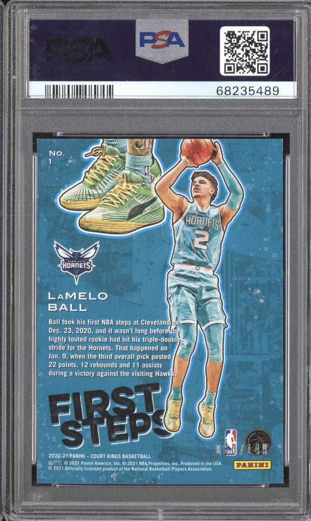 LaMelo Ball 2020-21 Panini Court Kings 1 First Steps Ruby RC 60