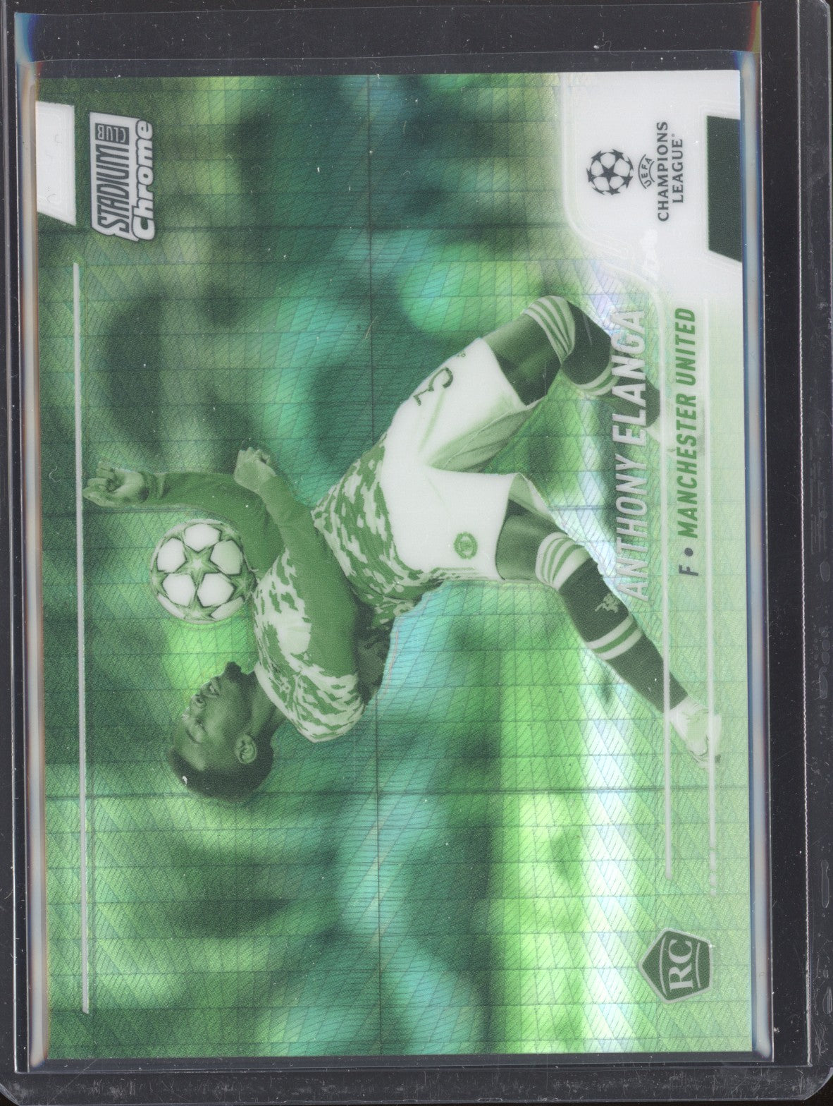 Anthony Elanga 2021-22 Topps Stadium Club Chrome UCL 48 Night Vision Refractor RC 59/175