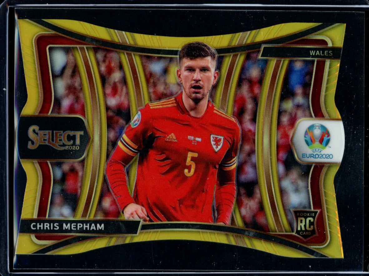 Chris Mepham 2020 Panini Select Euro Die Cut Gold RC 09/10
