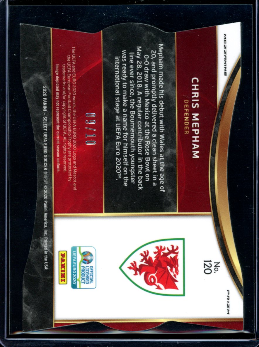 Chris Mepham 2020 Panini Select Euro Die Cut Gold RC 09/10