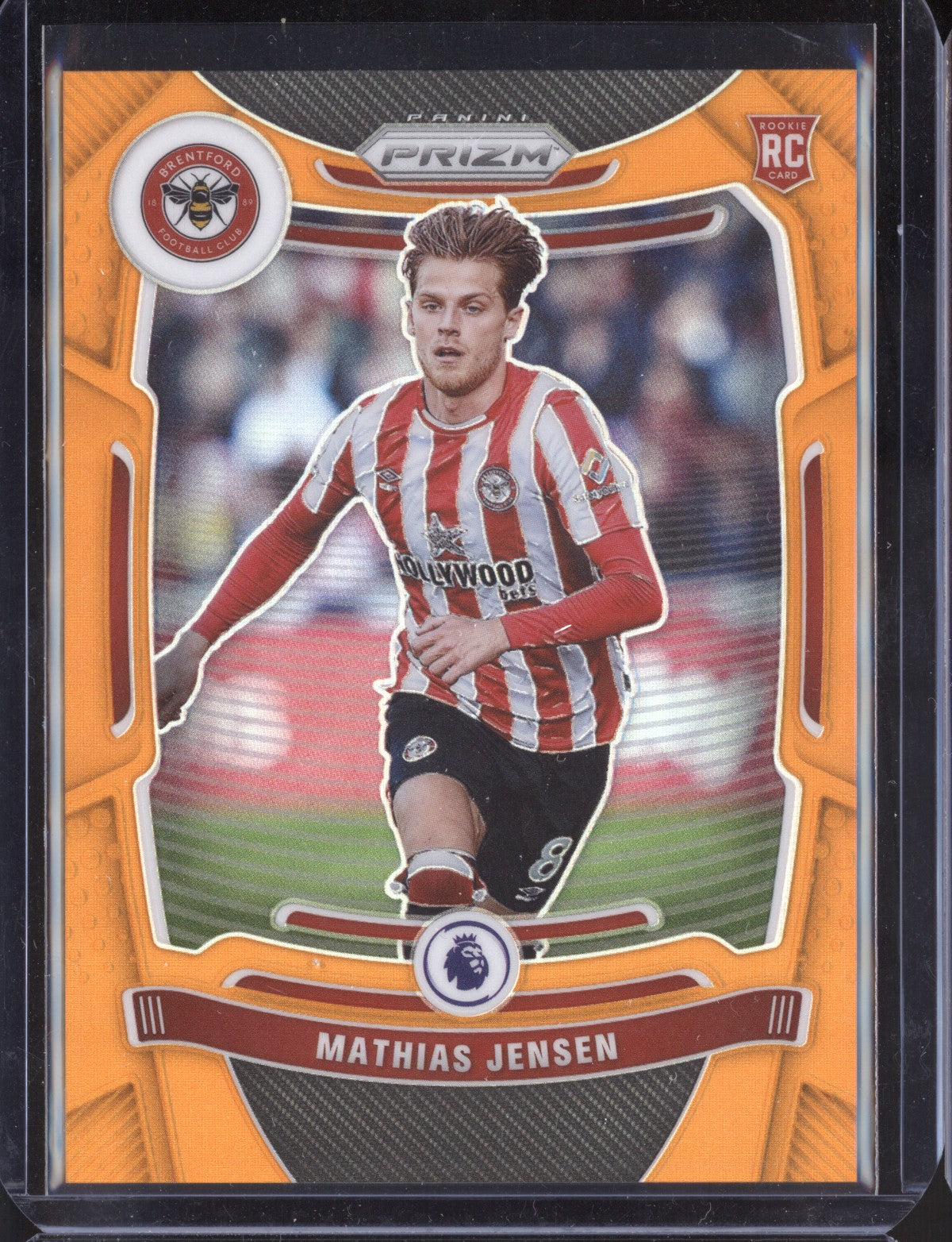 Mathias Jensen 2021/22 Panini Prizm Orange RC 9/25