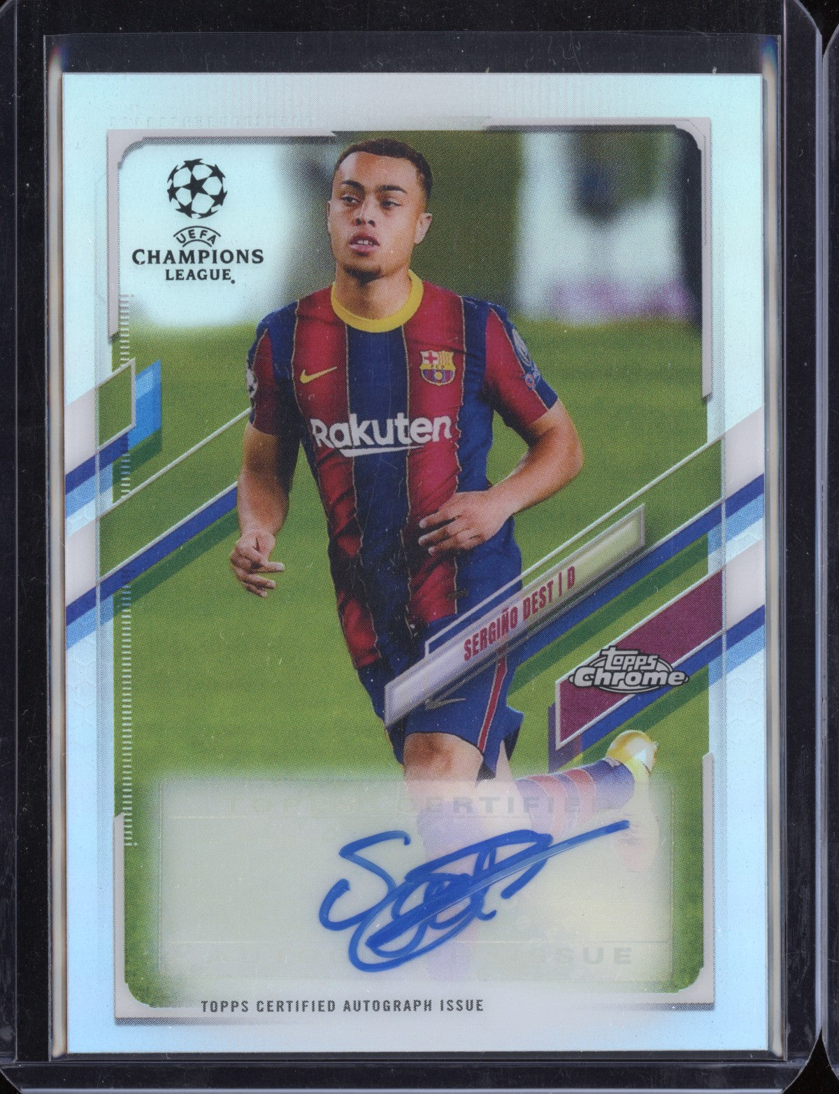 Sergino Dest 2020-21 Topps Chrome UEFA Champions League Refractor Auto