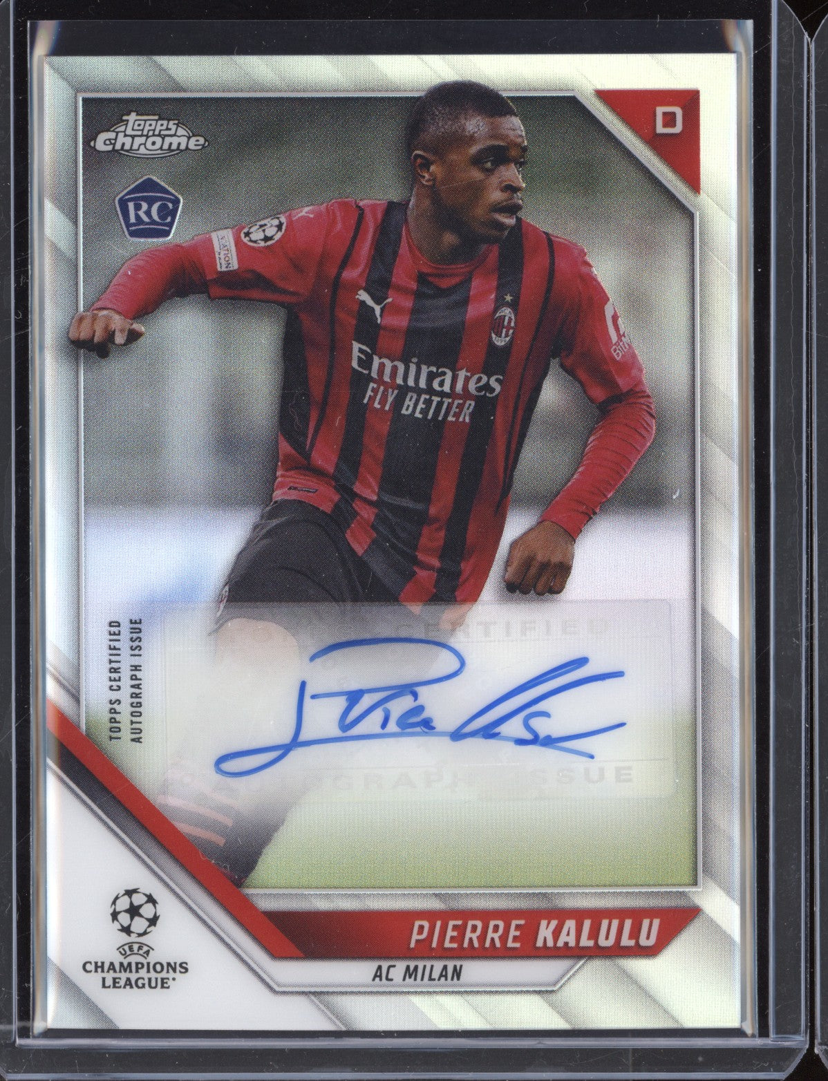 Pierre Kalulu 2021/22 Topps Chrome UEFA Champions League Auto RC