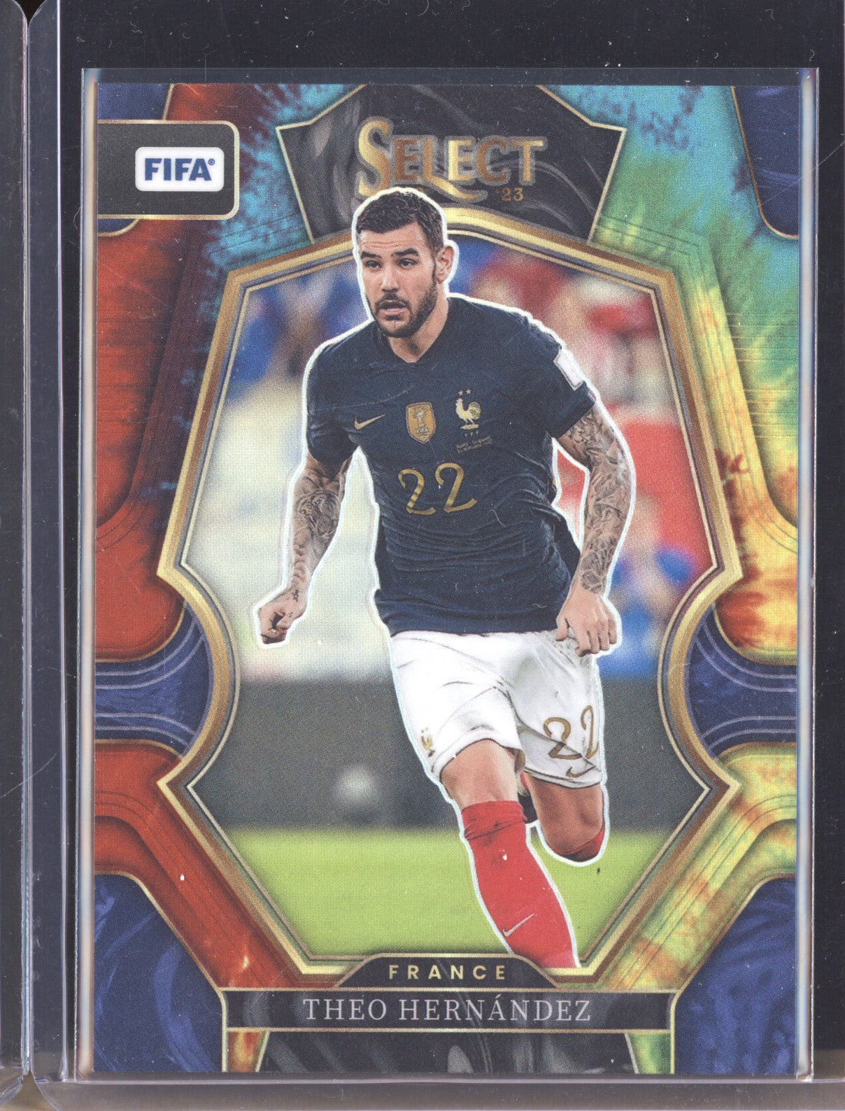 Theo Hernandez 2022-23 Panini Select Soccer 132 Mezzanine Tie Dye 31/49