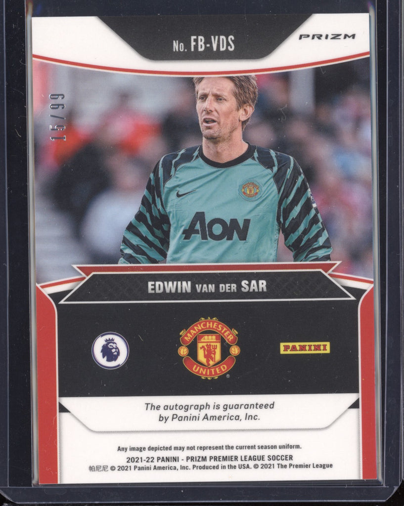 Edwin Van Der Sar 2021-22 Panini Prizm Premier League Silver 