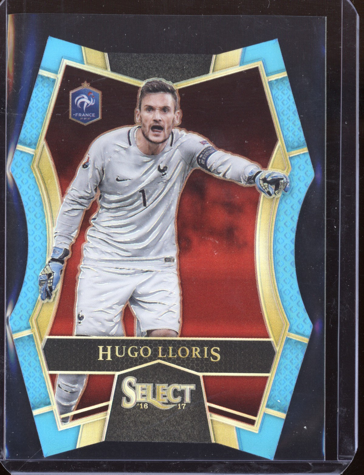 Hugo Lloris 2016 Panini Select Soccer Mezzanine Light Blue Die-Cut 28/249