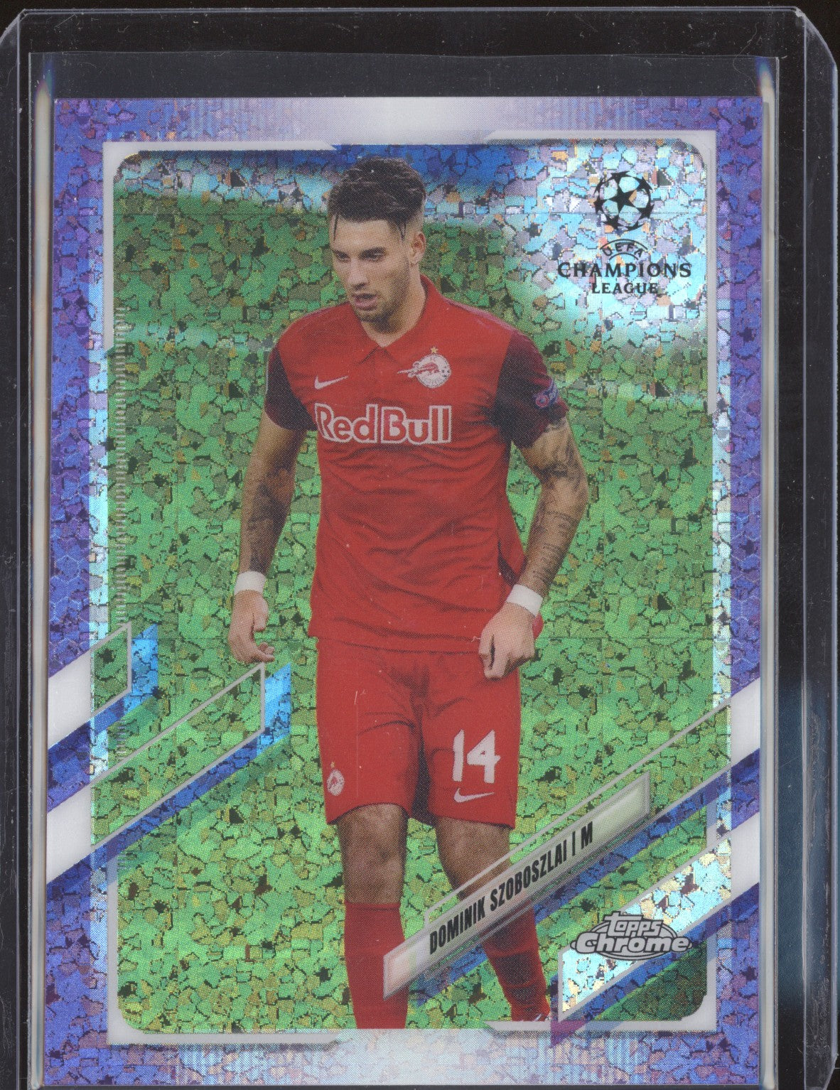 Dominik Szoboszlai 2020-21 Topps Chrome UCL 26 Purple Mini-Diamond 177/250