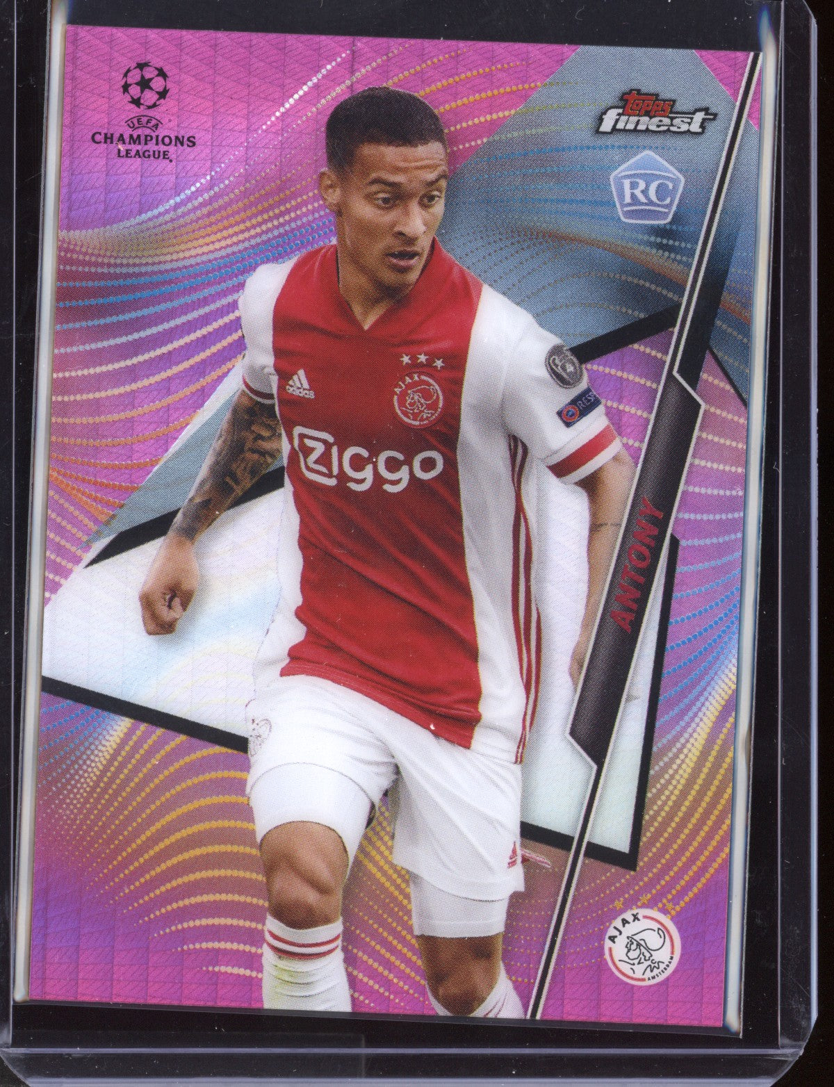 Antony 2021 Topps Finest Champions League Pink Prism Refractor RC 15/125