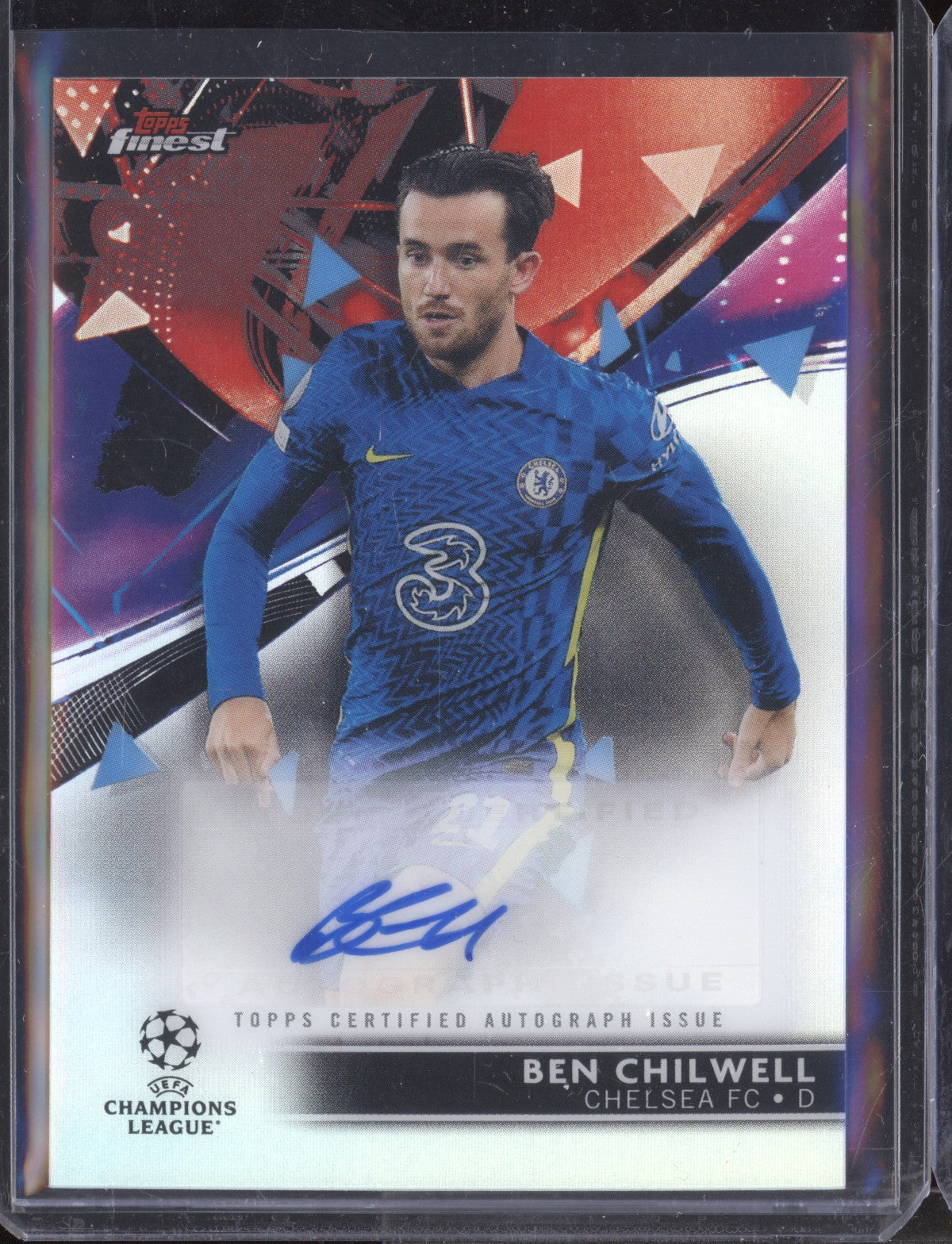 Ben Chilwell 2021-22 Topps Finest UEFA CL Autographs