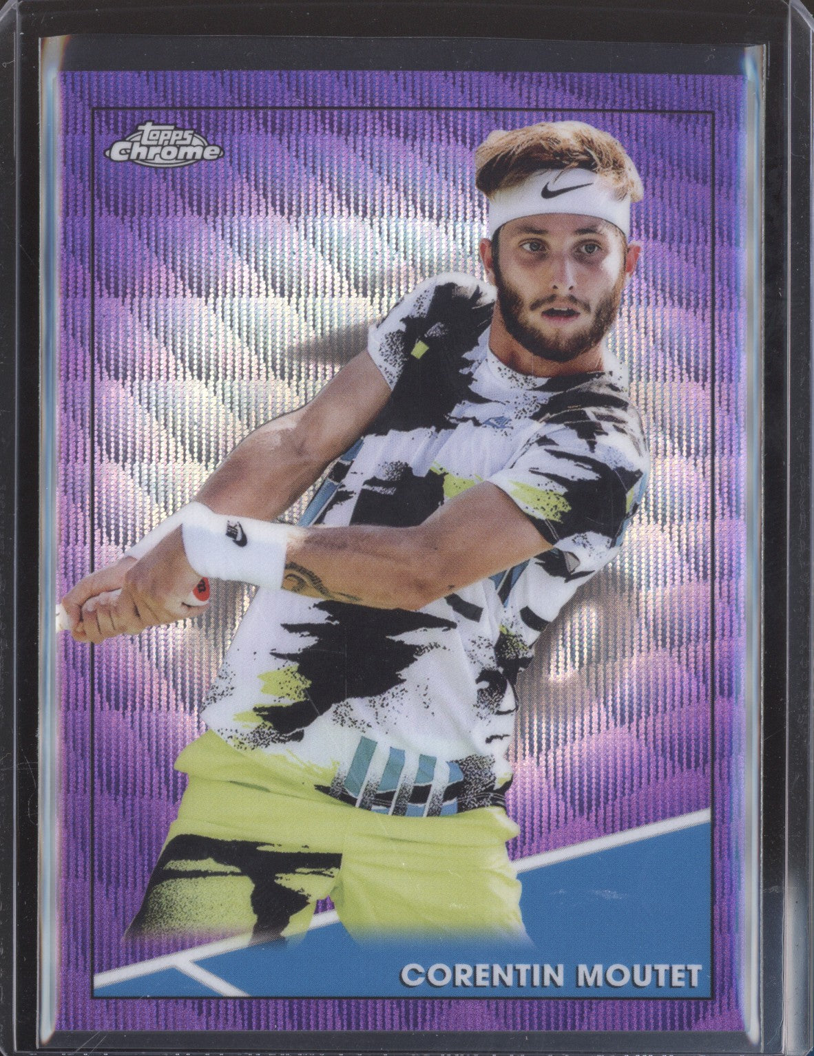 Corentin Moutet 2021 Topps Chrome Tennis 48 Purple Wave 104/199