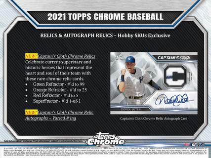 2021 Topps Chrome Baseball HTA Hobby Box