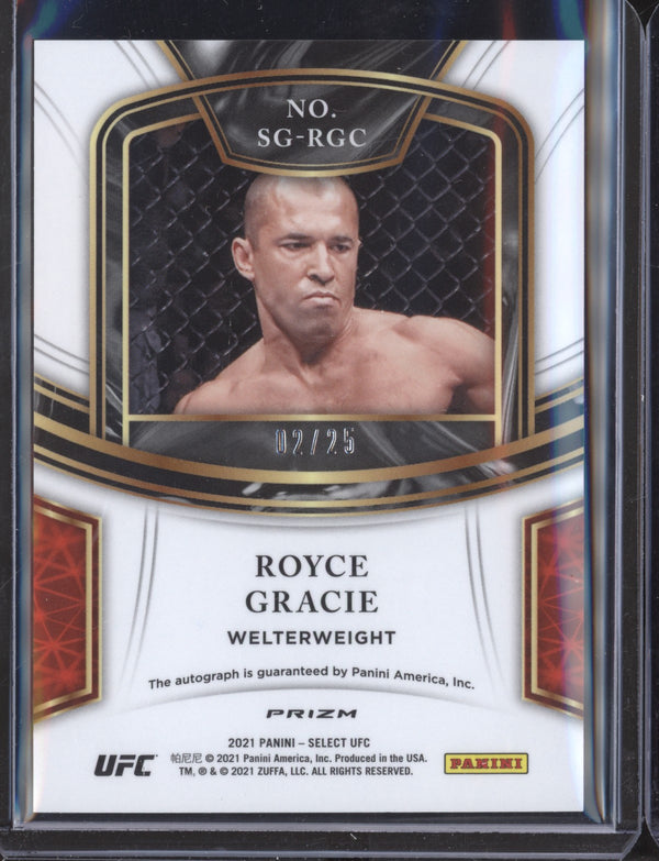 Royce Gracie 2021  Panini Select UFC Signatures Tie-Dye 2/25