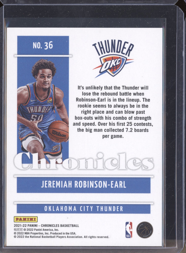 Jeremiah Robinson-Earl 2021-22 Panini Chronicles Oklahoma City
