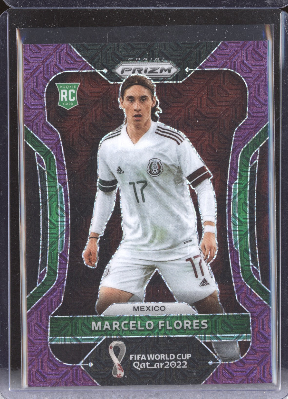 Marcelo Flores 2022 Panini Prizm World Cup 146 Purple Mojo RC 28/49