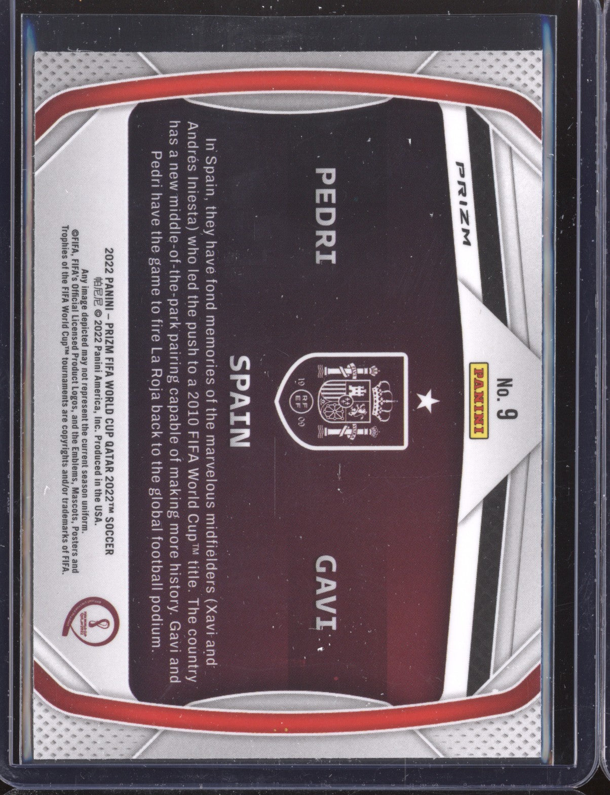 Pedri / Gavi 2022 Panini Prizm World Cup 9 Connections Silver