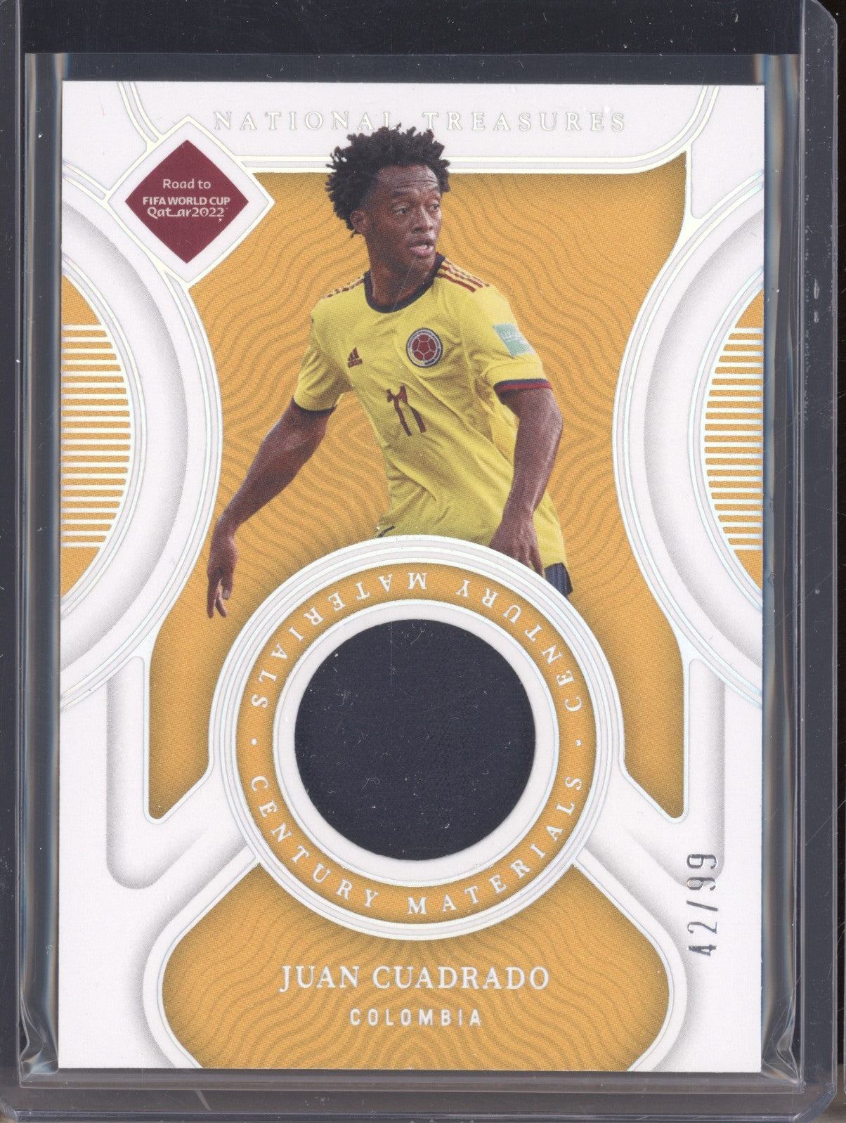 Juan Cuadrado 2022 Panini National Treasures RTWC CM-JC Century Materials 42/99