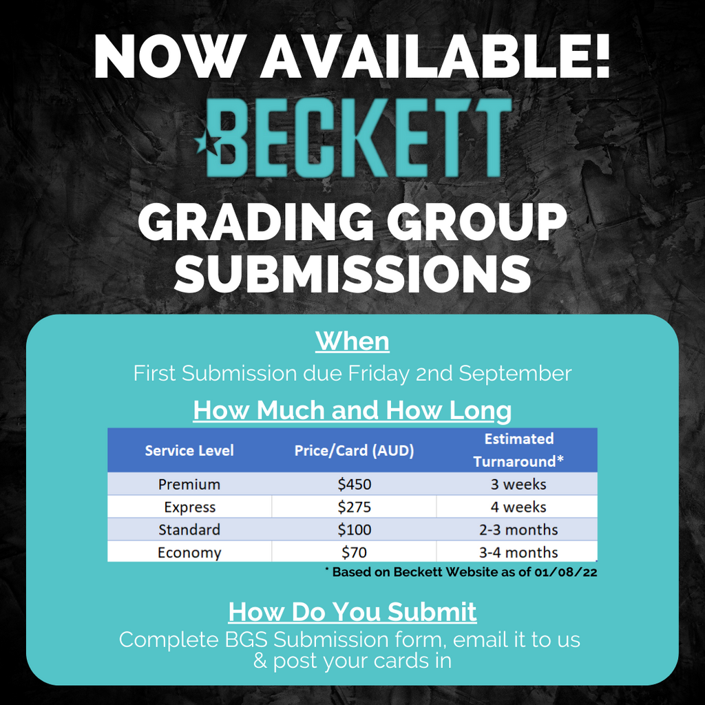 Grading Services Beckett Grading Services (BGS) Group Submissions