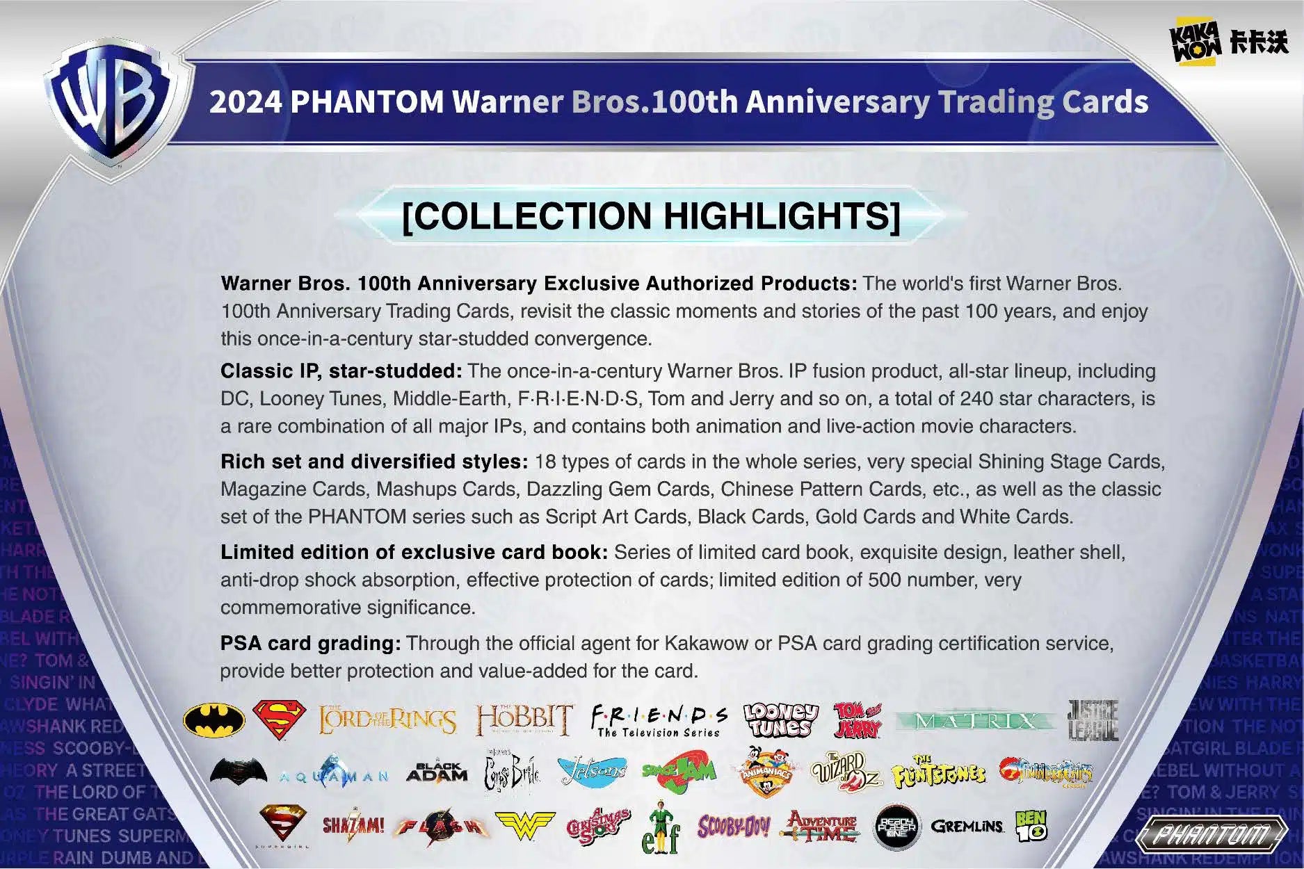 2024 KAKAWOW PHANTOM Warner Brothers 100th Anniversary Hobby Box