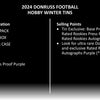 2024 Donruss Football Hobby Winter Tin