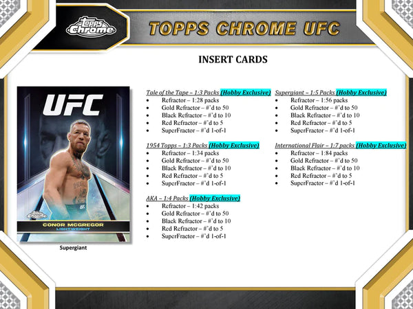 2024 Topps Chrome UFC Hobby Box