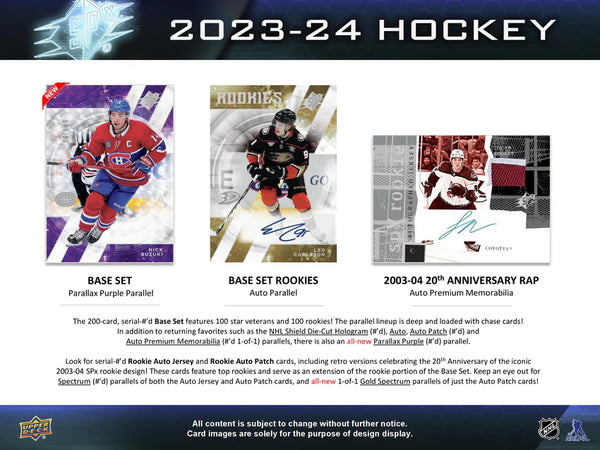 2023-24 Upper Deck SPX Hockey Hobby Box