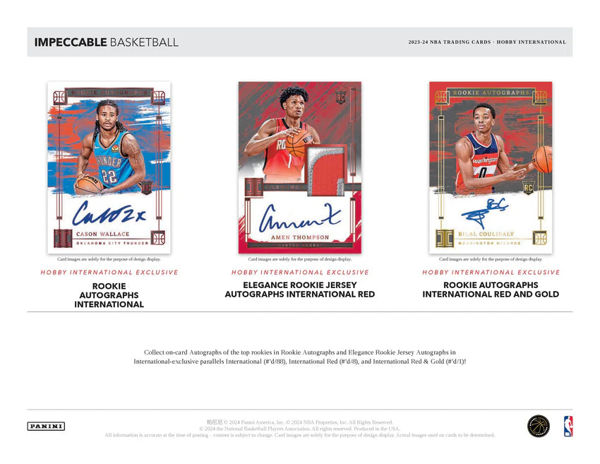 2023-24 Panini Impeccable Basketball Hobby International Box